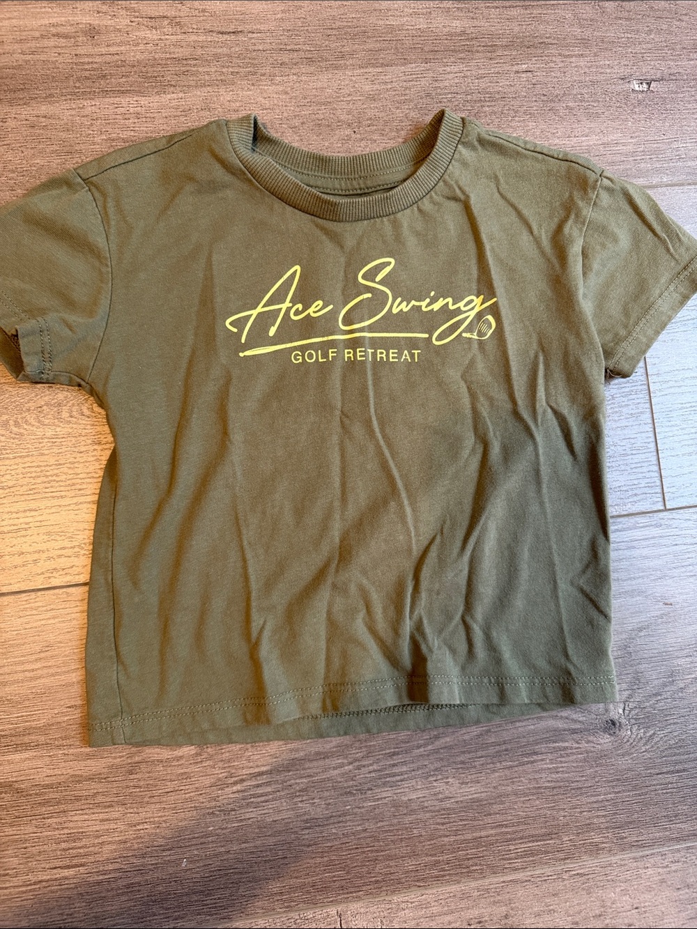 Kids Olive Green Graphic Tee